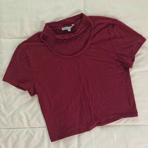 Maroon Crop Top